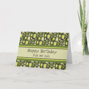 Grüner Retro-Vater-Geburtstag Karte