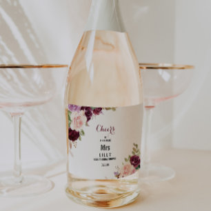 Grüner Rosé Burgunder Floral Brautparty