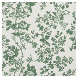 Grüner Rosenzweig Toile Stoff
