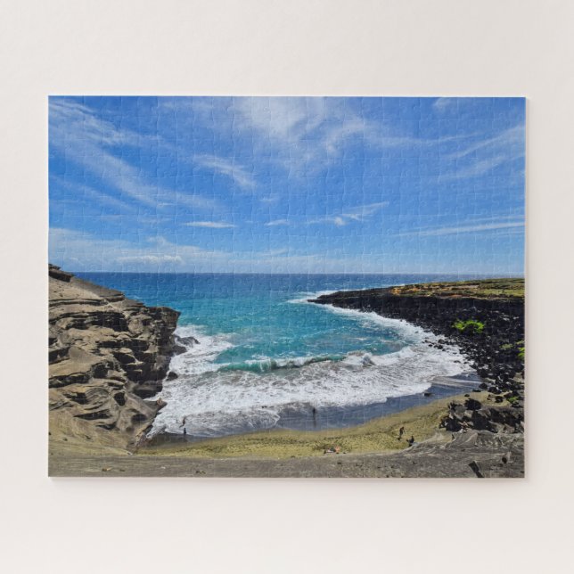 Grüner Sand-Strand-große Insel Hawaii -16x20 - PC (Horizontal)