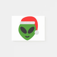 grüner Santa-Alien-Emoji
