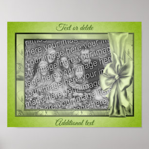 Grüner Satin Bogenrahmen Erstellen Sie Ihr eigenes Poster