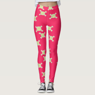 grüner Schädel Leggings