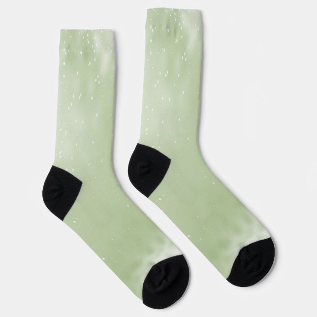 Grüner Schimmer und Glitzer Socken (Rechts)