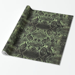 Grüner Schlangendruck Geschenkpapier