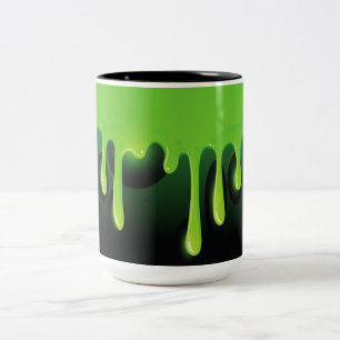 grüner Schleim Zweifarbige Tasse