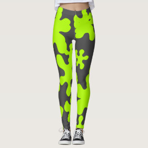 Grüner Schleimkohlespass Leggings