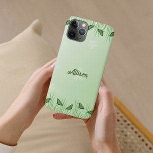Grüner Schmetterling auf hellgrün - romantisch Case-Mate iPhone Hülle