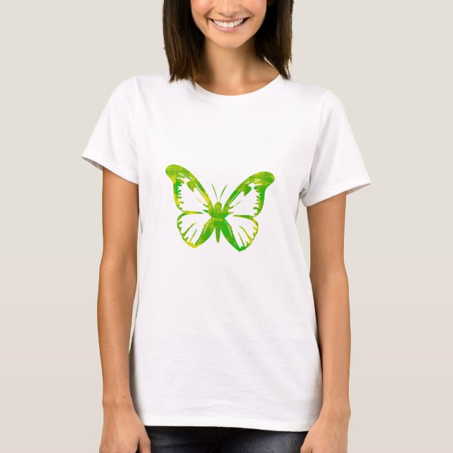Grüner Schmetterling T-Shirt (Vorderseite)