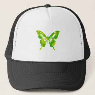 Grüner Schmetterling Truckerkappe