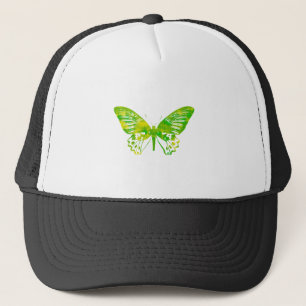 Grüner Schmetterling Truckerkappe