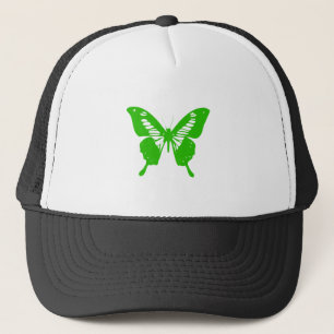 Grüner Schmetterling Truckerkappe