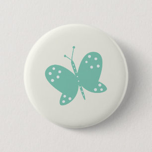 Grüner Schmetterlingsknopf Button