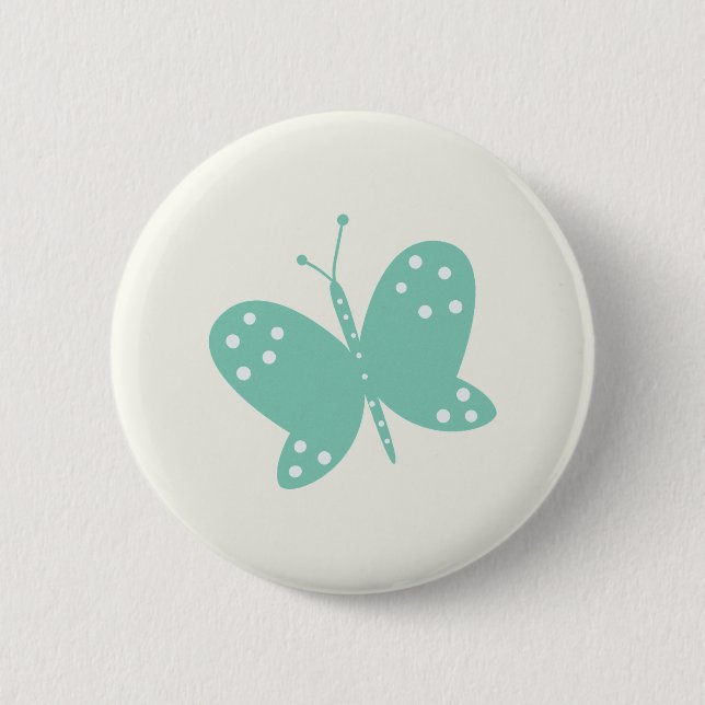 Grüner Schmetterlingsknopf Button (Vorderseite)
