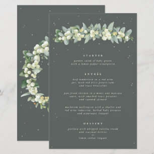 Grüner Schneeball+Eukalyptus 3 Gänge-Hochzeitsmenü