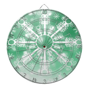 Grüner Schneeflocke Dartscheibe