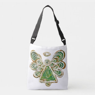 Grüner Schutzengel Handtasche Kunst Umhängetasche