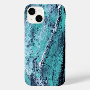 Grüner Schwarzer Swirl Case-Mate iPhone 14 Hülle