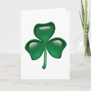 Grüner Shamrock Dreiblättriger Klee Karte