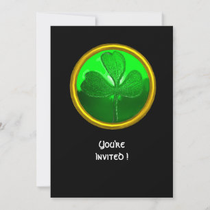 GRÜNER SHAMROCK-EDELSTEIN, ST. PATRICK'S DAY-PARTY EINLADUNG