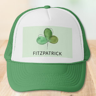 Grüner Shamrock Irisches Erbe Name Truckerkappe