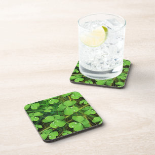 Grüner Shamrock-Klee St. Patrick's Day Kork Küste Untersetzer