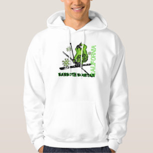 Grüner Ski Mammoth Mountain Kalifornien Neonhoodi Hoodie
