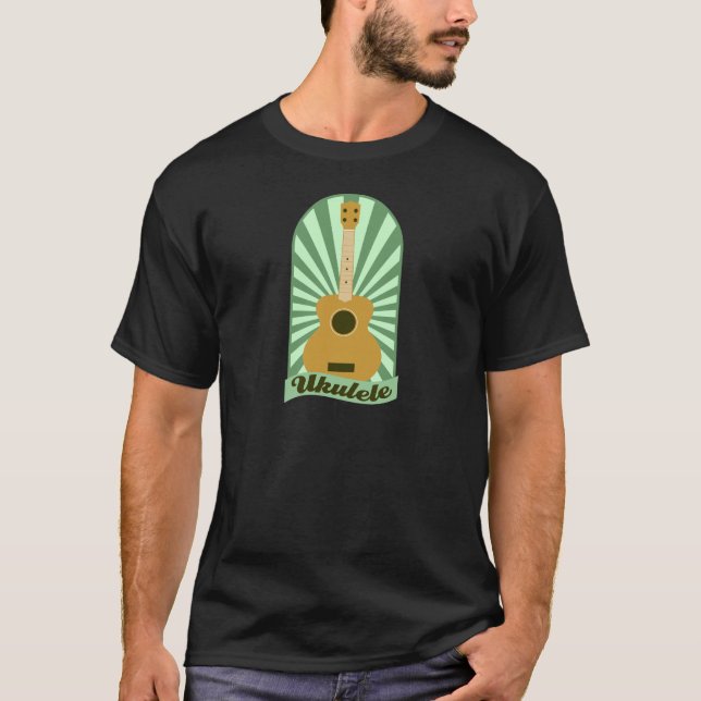Grüner SonnendurchbruchUkulele T-Shirt (Vorderseite)