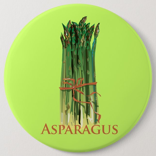Grüner Spargel Button (Vorderseite)