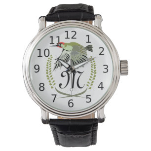 Grüner Specker im Flug Monogram Armbanduhr
