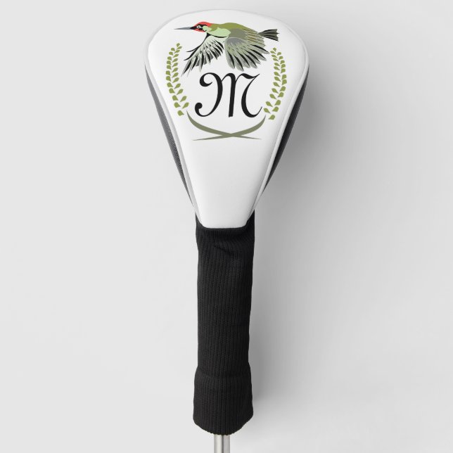 Grüner Specker im Flug Monogram Golf Headcover (Vorderseite)