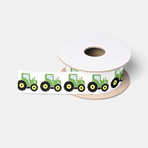 Grüner Spielzeugtraktor Satinband