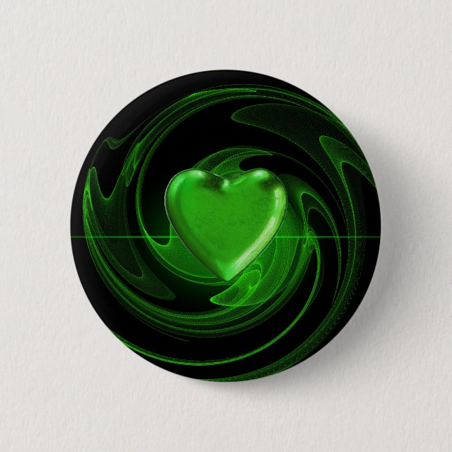 Grüner Spirale Button (Vorderseite)