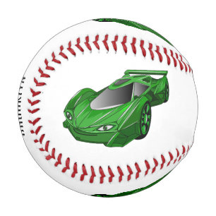 Grüner Sportwagen mit Luftfolie Baseball