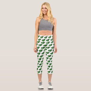 Grüner Sportwagen mit Luftfolie Capri Leggings