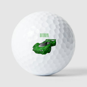 Grüner Sportwagen mit Luftfolie Golfball