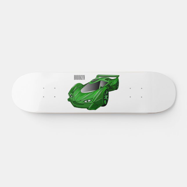 Grüner Sportwagen mit Luftfolie Skateboard (Horizontal)