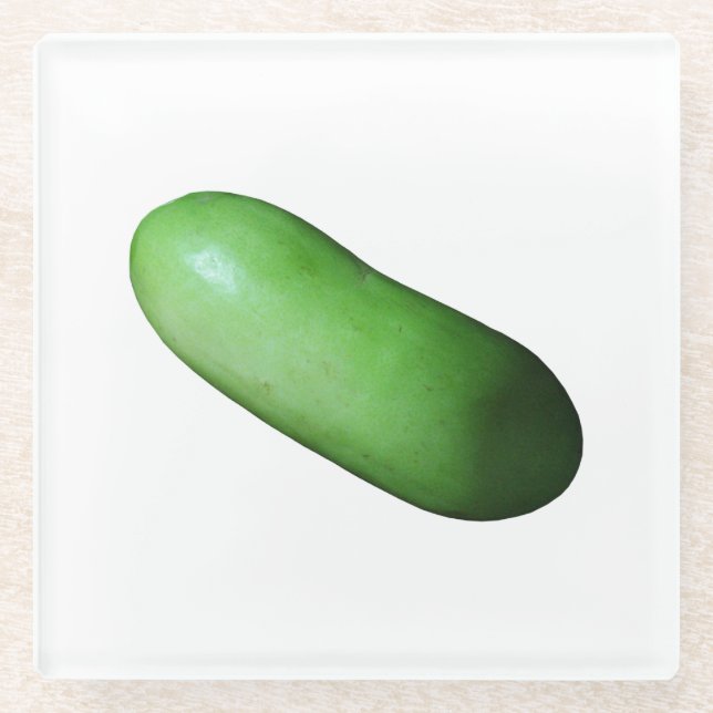 Grüner Squash (Winter Melon) Glasuntersetzer (Vorderseite)