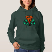 Grüner Stammes-Hoodie
