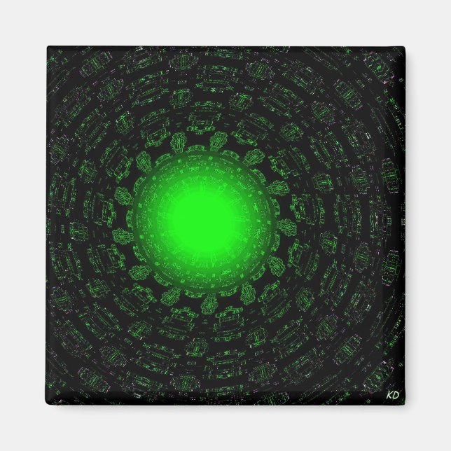 Grüner Stern-Magnet Magnet (Vorne)