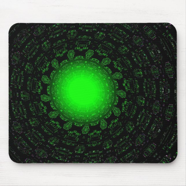 Grüner Stern Mousepad (Vorne)