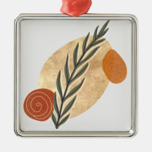 Grüner Stiel Boho Ornament Aus Metall