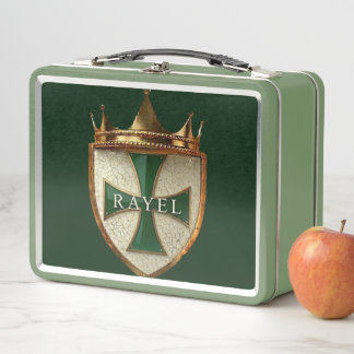 Grüner StrahlEl Crest Metall Brotdose