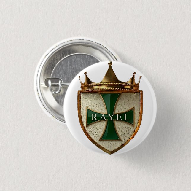 Grüner StrahlEl Wappen Knopf / Abzeichen  Button (Vorne & Hinten)