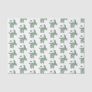 Grüner Styracosaurus mit Anstrich aus dem Stammesk Seidenpapier