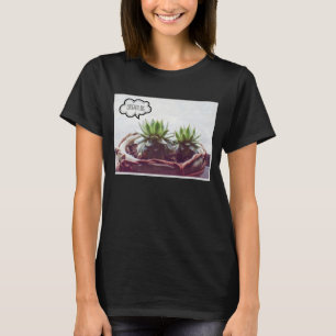 Grüner Sukkulentraum Großes Zitat T-Shirt