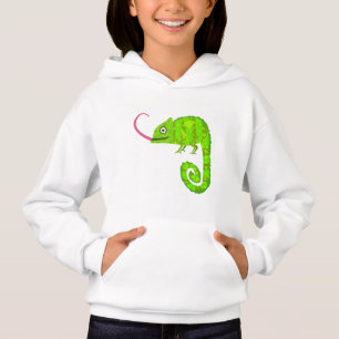 Grüner süßer Chamäleon Hoodie