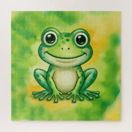 Grüner süßer Frosch