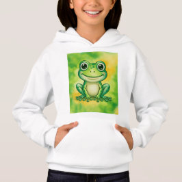 Grüner süßer Frosch Hoodie