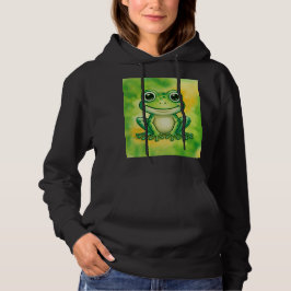 Grüner süßer Frosch Hoodie
